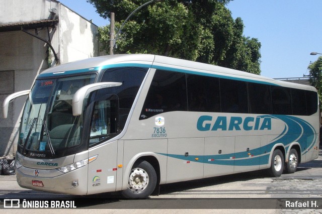 Viação Garcia 7836 na cidade de Rio de Janeiro, Rio de Janeiro, Brasil, por Rafael H.. Número da foto: #8273328.