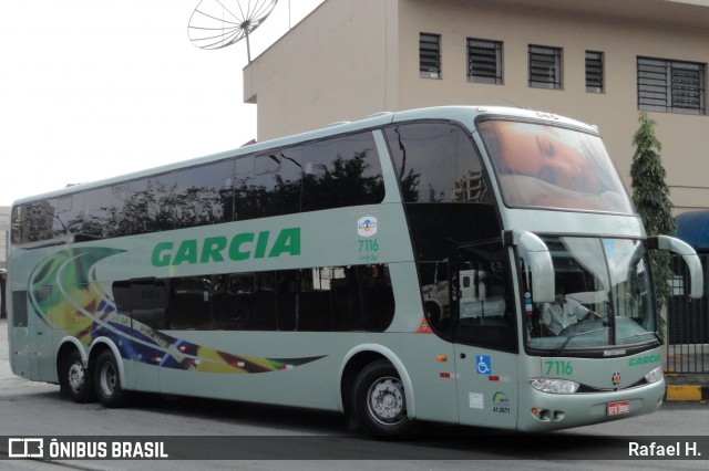 Viação Garcia 7116 na cidade de São Paulo, São Paulo, Brasil, por Rafael H.. Número da foto: #8274145.