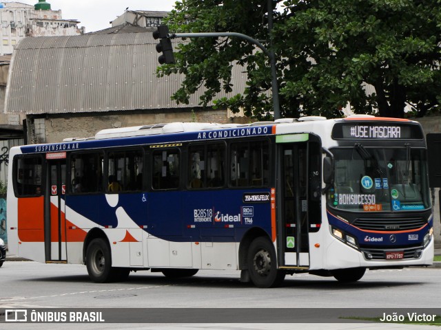 Viação Ideal B28518 na cidade de Rio de Janeiro, Rio de Janeiro, Brasil, por João Victor. ID da foto: 8273883.