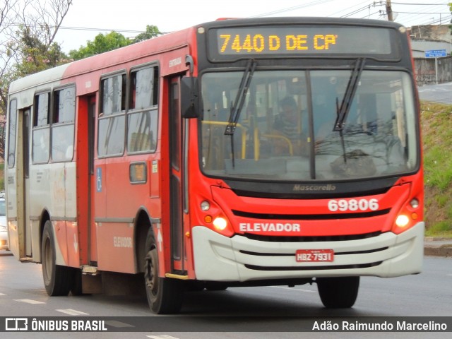 Viação Santa Edwiges 69806 na cidade de Belo Horizonte, Minas Gerais, Brasil, por Adão Raimundo Marcelino. ID da foto: 8274591.