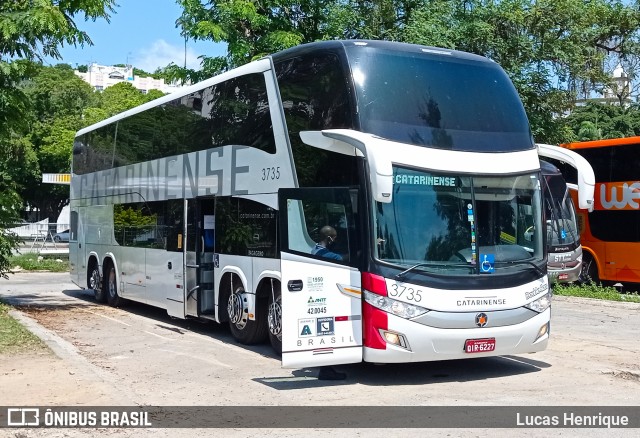 Auto Viação Catarinense 3735 na cidade de Rio de Janeiro, Rio de Janeiro, Brasil, por Lucas Henrique . ID da foto: 8272896.