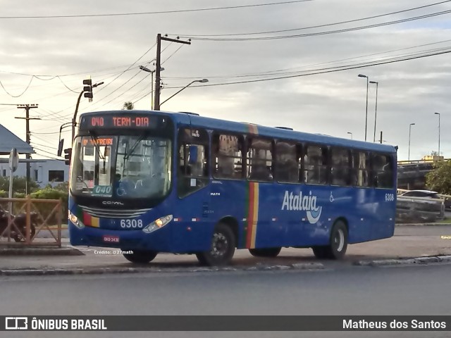 Viação Atalaia Transportes 6308 na cidade de Aracaju, Sergipe, Brasil, por Matheus dos Santos. ID da foto: 8274485.