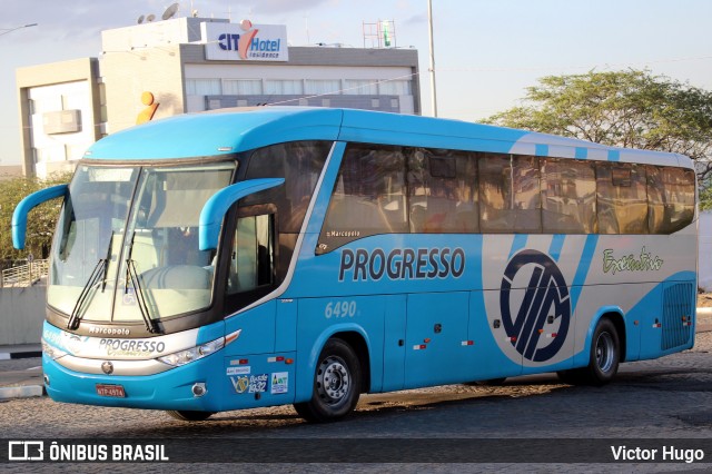 Auto Viação Progresso 6490 na cidade de Caruaru, Pernambuco, Brasil, por Victor Hugo. ID da foto: 8272525.