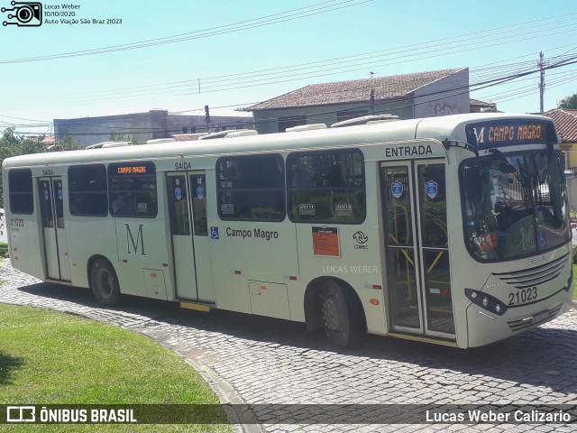 Auto Viação São Braz 21023 na cidade de Curitiba, Paraná, Brasil, por Lucas Weber Calizario. Número da foto: #8272029.