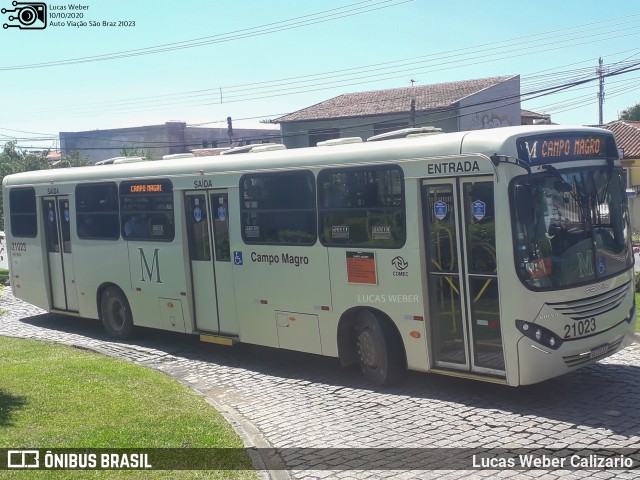 Auto Viação São Braz 21023 na cidade de Curitiba, Paraná, Brasil, por Lucas Weber Calizario. ID da foto: 8272029.