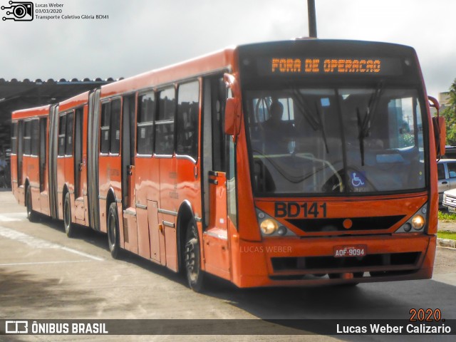 Transporte Coletivo Glória BD141 na cidade de Curitiba, Paraná, Brasil, por Lucas Weber Calizario. Número da foto: #8274689.