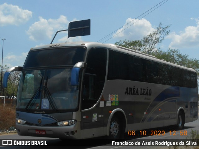 Arêa Leão Turismo 74 na cidade de Teresina, Piauí, Brasil, por Francisco de Assis Rodrigues da Silva. Número da foto: #8272740.