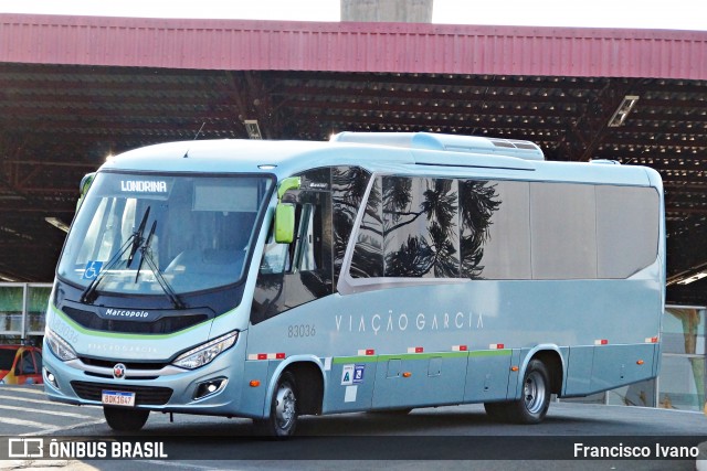 Viação Garcia 83036 na cidade de Londrina, Paraná, Brasil, por Francisco Ivano. ID da foto: 8274737.