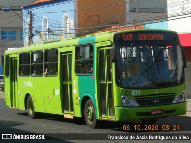 EMVIPI - Empresa Viação Piauí 01071 na cidade de Teresina, Piauí, Brasil, por Francisco de Assis Rodrigues da Silva. ID da foto: 8275546.