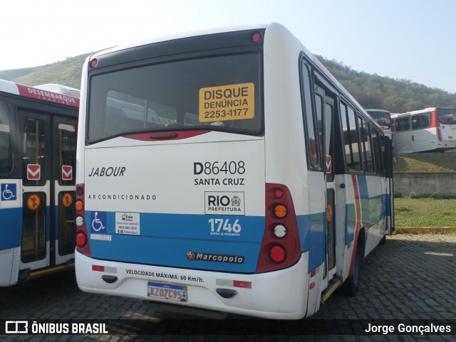 Auto Viação Jabour D86408 na cidade de Rio de Janeiro, Rio de Janeiro, Brasil, por Jorge Gonçalves. Número da foto: #8275089.