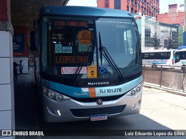 Auto Ônibus Fagundes RJ 101.276 na cidade de São Gonçalo, Rio de Janeiro, Brasil, por Luiz Eduardo Lopes da Silva. ID da foto: 8274923.