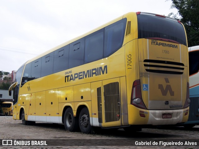 Viação Itapemirim 17005 na cidade de Teófilo Otoni, Minas Gerais, Brasil, por Gabriel de Figueiredo Alves. ID da foto: 8277197.