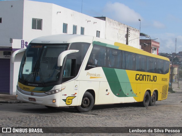 Empresa Gontijo de Transportes 18285 na cidade de Caruaru, Pernambuco, Brasil, por Lenilson da Silva Pessoa. ID da foto: 8278852.