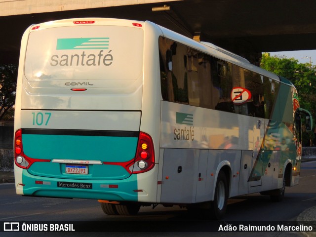 Santa Fé Transportes 107 na cidade de Belo Horizonte, Minas Gerais, Brasil, por Adão Raimundo Marcelino. ID da foto: 8279680.