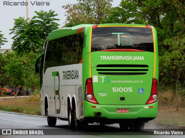 Transbrasiliana Transportes e Turismo 51005 na cidade de Brasília, Distrito Federal, Brasil, por Ricardo Vieira. ID da foto: 8278685.