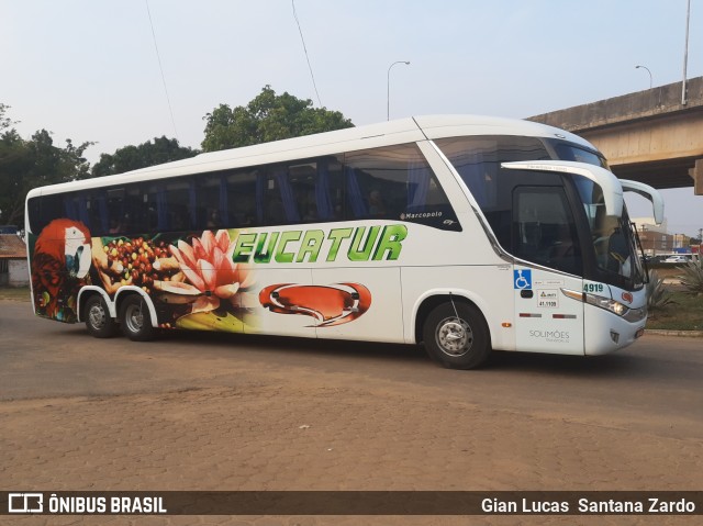 Eucatur - Empresa União Cascavel de Transportes e Turismo 4919 na cidade de Ji-Paraná, Rondônia, Brasil, por Gian Lucas  Santana Zardo. Número da foto: #8277862.