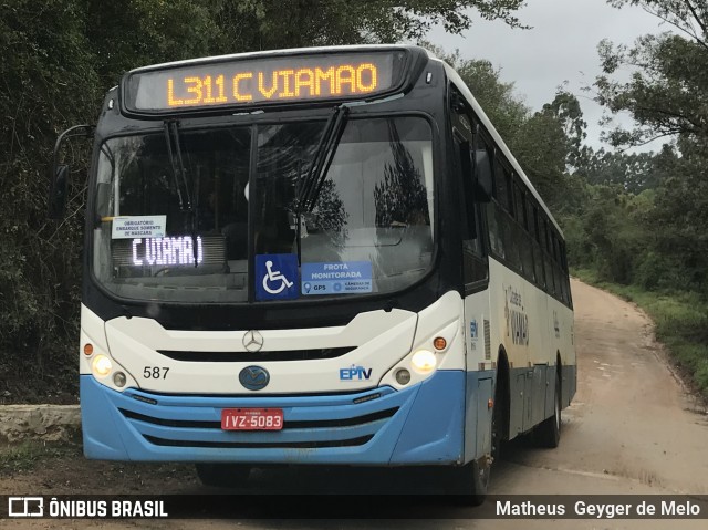 Empresa de Transporte Coletivo Viamão 587 na cidade de Viamão, Rio Grande do Sul, Brasil, por Matheus  Geyger de Melo. ID da foto: 8277505.