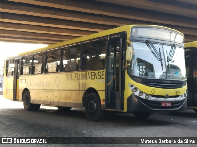 Viação Sul Fluminense 1119 na cidade de Volta Redonda, Rio de Janeiro, Brasil, por Mateus Barbara da Silva. ID da foto: 8277745.