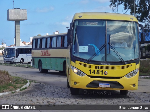 Viação Nordeste 1481 na cidade de Natal, Rio Grande do Norte, Brasil, por Elianderson Silva. Número da foto: #8277586.