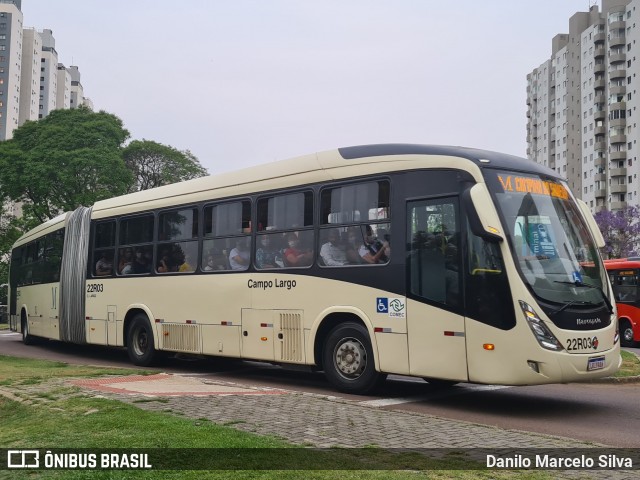 Empresa de Ônibus Campo Largo 22R03 na cidade de Curitiba, Paraná, Brasil, por Danilo Marcelo Silva. ID da foto: 8281300.