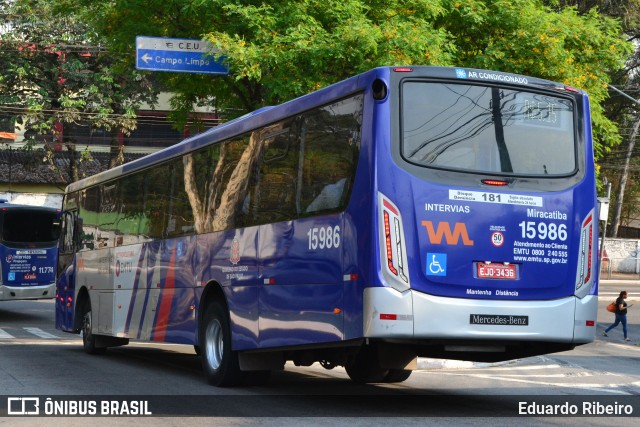 Viação Miracatiba 15.986 na cidade de São Paulo, São Paulo, Brasil, por Eduardo Ribeiro. Número da foto: #8280188.