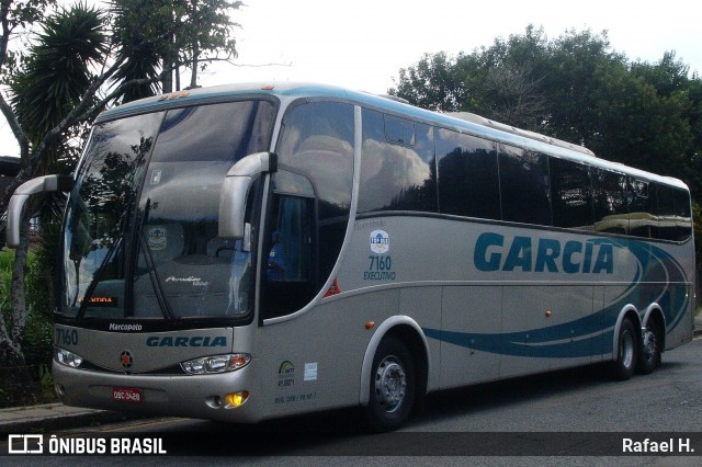 Viação Garcia 7160 na cidade de Curitiba, Paraná, Brasil, por Rafael H.. ID da foto: 8282468.