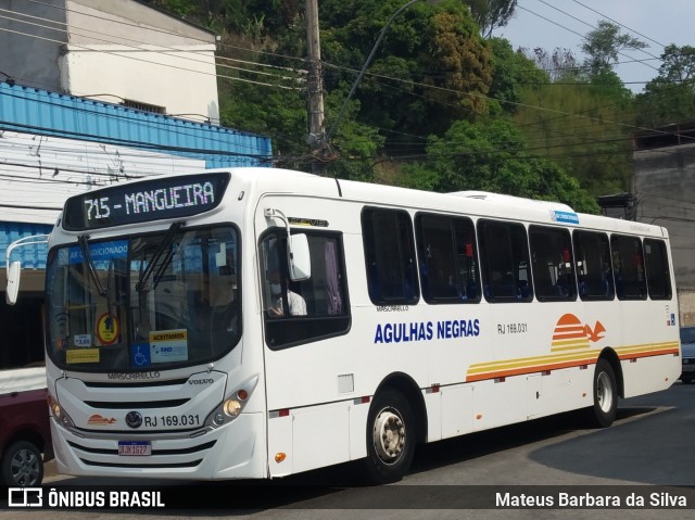 Viação Agulhas Negras RJ 169.031 na cidade de Volta Redonda, Rio de Janeiro, Brasil, por Mateus Barbara da Silva. ID da foto: 8280746.