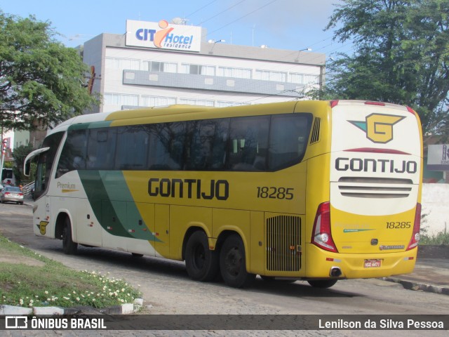 Empresa Gontijo de Transportes 18285 na cidade de Caruaru, Pernambuco, Brasil, por Lenilson da Silva Pessoa. ID da foto: 8282215.