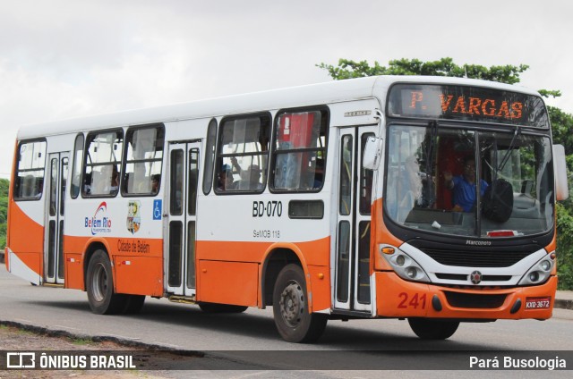 Belém Rio Transportes BD-020 na cidade de Belém, Pará, Brasil, por Pará Busologia. ID da foto: 8280217.