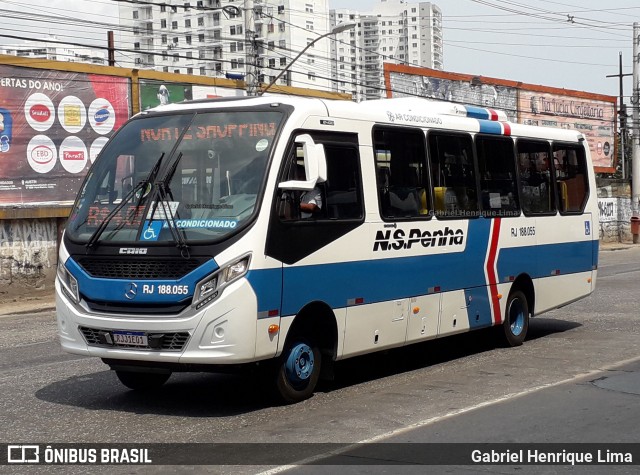 Viação Nossa Senhora da Penha RJ 188.055 na cidade de Nova Iguaçu, Rio de Janeiro, Brasil, por Gabriel Henrique Lima. ID da foto: 8281947.