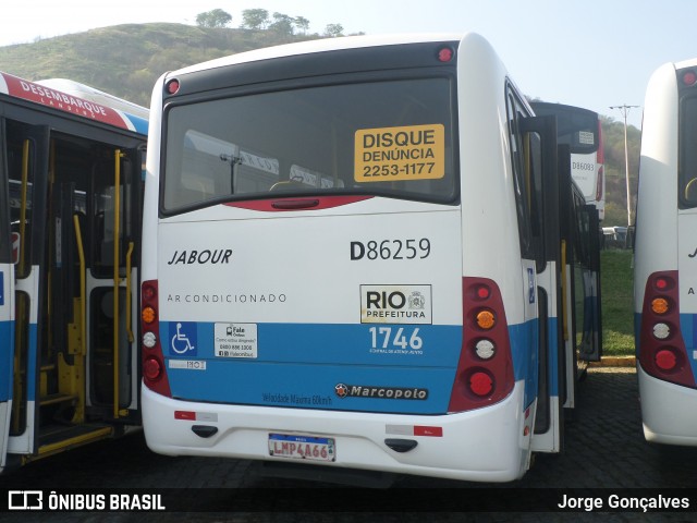 Auto Viação Jabour D86259 na cidade de Rio de Janeiro, Rio de Janeiro, Brasil, por Jorge Gonçalves. Número da foto: #8281334.