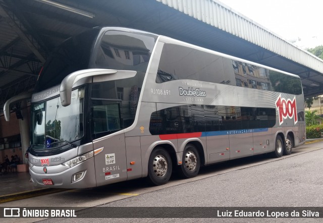 Auto Viação 1001 RJ 108.691 na cidade de Niterói, Rio de Janeiro, Brasil, por Luiz Eduardo Lopes da Silva. ID da foto: 8282413.