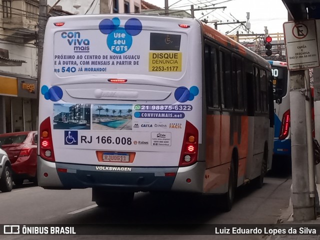 Transturismo Rio Minho RJ 166.008 na cidade de Niterói, Rio de Janeiro, Brasil, por Luiz Eduardo Lopes da Silva. Número da foto: #8282751.