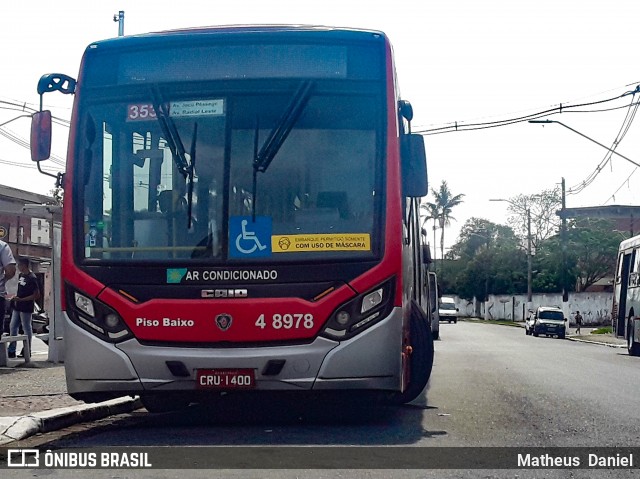 Express Transportes Urbanos Ltda 4 8978 na cidade de São Paulo, São Paulo, Brasil, por Matheus  Daniel. ID da foto: 8283712.