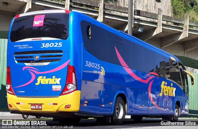 Rápido Expresso Fênix Viação 38025 na cidade de Santos, São Paulo, Brasil, por Guilherme Silva. ID da foto: 8285098.