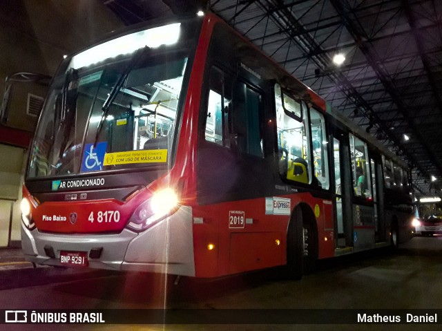 Express Transportes Urbanos Ltda 4 8170 na cidade de São Paulo, São Paulo, Brasil, por Matheus  Daniel. ID da foto: 8283708.