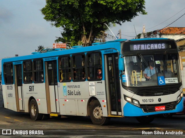 Viação Estrela Eireli 100.129 na cidade de São Luís, Maranhão, Brasil, por Ruan Silva Andrade. ID da foto: 8283653.