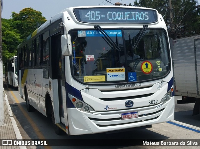 Viação Pinheiral 3022 na cidade de Volta Redonda, Rio de Janeiro, Brasil, por Mateus Barbara da Silva. ID da foto: 8284691.