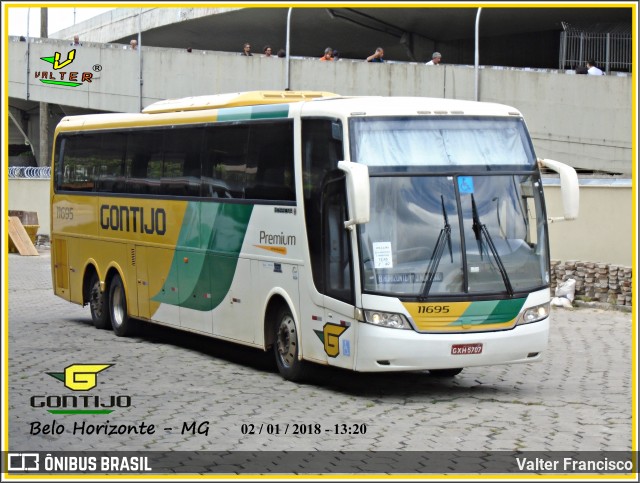 Empresa Gontijo de Transportes 11695 na cidade de Belo Horizonte, Minas Gerais, Brasil, por Valter Francisco. ID da foto: 8283149.