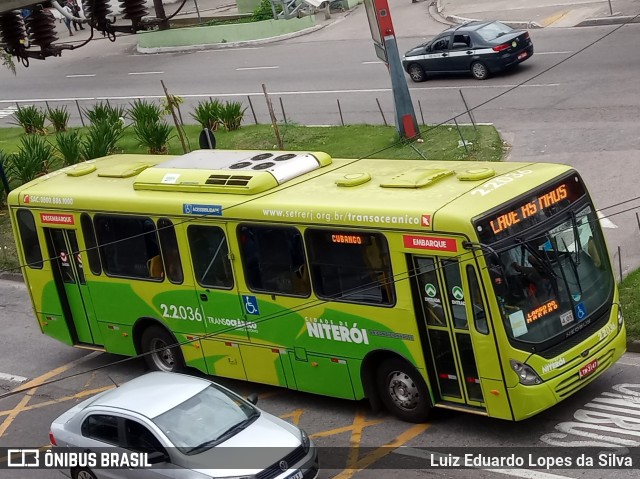 Santo Antônio Transportes Niterói 2.2.036 na cidade de Niterói, Rio de Janeiro, Brasil, por Luiz Eduardo Lopes da Silva. ID da foto: 8284583.