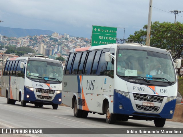 VMG - Viação Minas Gerais 1310 na cidade de Belo Horizonte, Minas Gerais, Brasil, por Adão Raimundo Marcelino. ID da foto: 8288440.