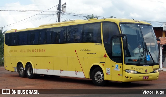 Viação Itapemirim 5873 na cidade de Santa Maria do Pará, Pará, Brasil, por Victor Hugo. Número da foto: #8286710.