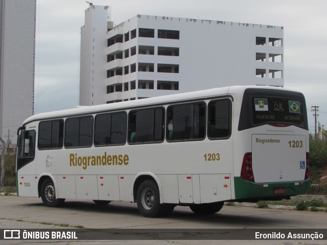 Viação Riograndense 1203 na cidade de Natal, Rio Grande do Norte, Brasil, por Eronildo Assunção. ID da foto: 8291036.