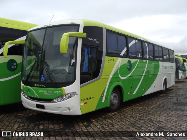 Expresso Princesa dos Campos 6212 na cidade de Ponta Grossa, Paraná, Brasil, por Alexandre M.  Sanches. ID da foto: 8290340.