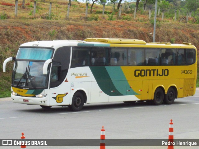 Empresa Gontijo de Transportes 14360 na cidade de Divinópolis, Minas Gerais, Brasil, por Pedro Henrique. Número da foto: #8289939.