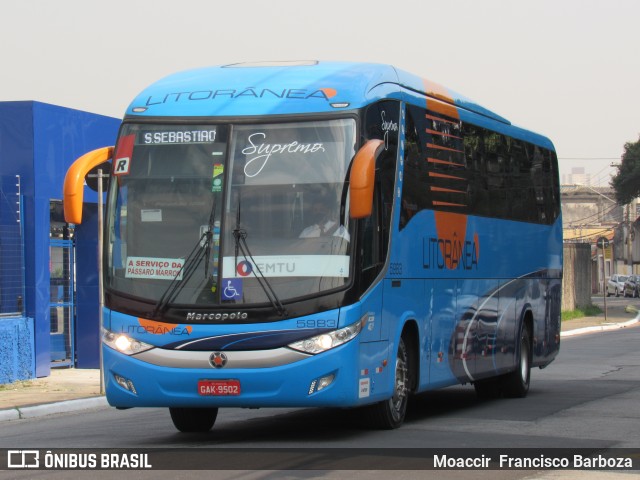 Litorânea Transportes Coletivos 5983 na cidade de São Paulo, São Paulo, Brasil, por Moaccir  Francisco Barboza. ID da foto: 8289481.