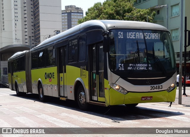 SM Transportes 20483 na cidade de Belo Horizonte, Minas Gerais, Brasil, por Douglas Hunas. Número da foto: #8291676.