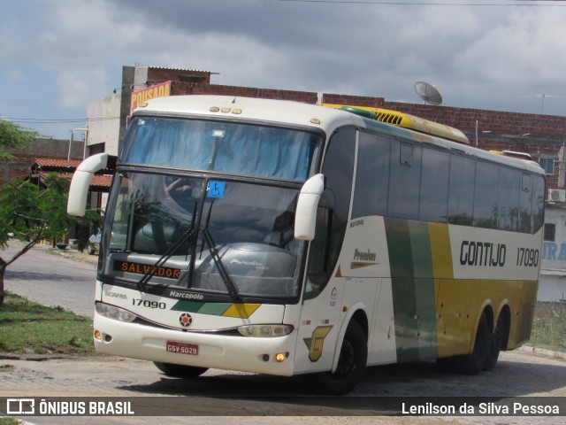 Empresa Gontijo de Transportes 17090 na cidade de Caruaru, Pernambuco, Brasil, por Lenilson da Silva Pessoa. ID da foto: 8292669.