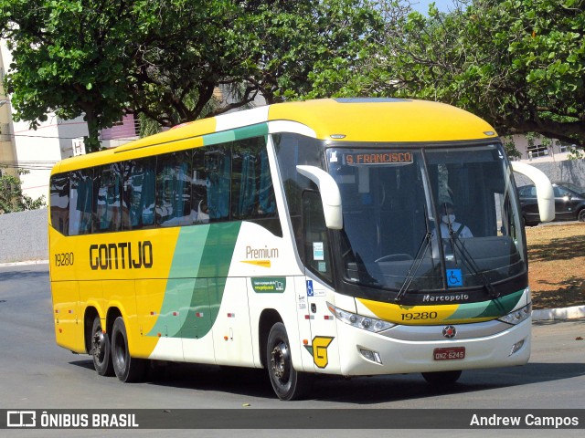 Empresa Gontijo de Transportes 19280 na cidade de Montes Claros, Minas Gerais, Brasil, por Andrew Campos. ID da foto: 8245071.