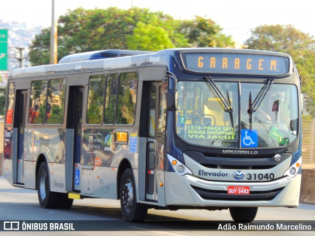 Viação Zurick 31040 na cidade de Belo Horizonte, Minas Gerais, Brasil, por Adão Raimundo Marcelino. ID da foto: 8247008.